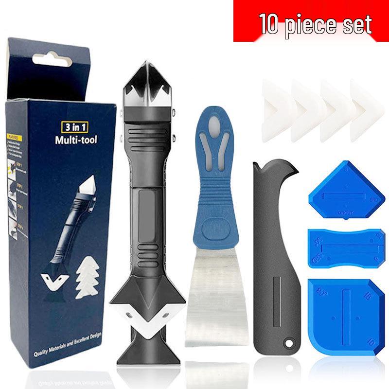 3-in-1 Silicone Caulking Tool: Multifunctional Scraper & Glue Removal Knife