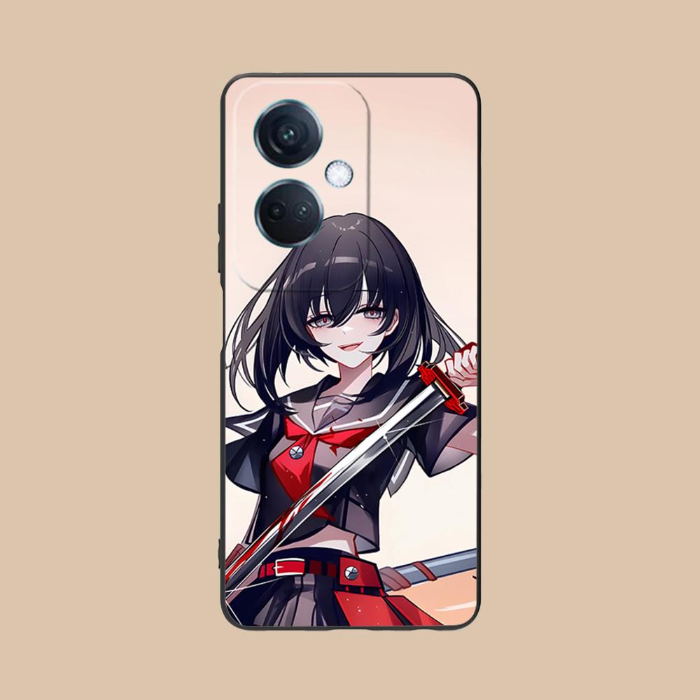 Akame Kurome Matte TPU Mobile Phone Case for OPPO Reno 14 13 12 11 10 9 8 7 6 5 F T Pro 5G Colorful Printing Cover