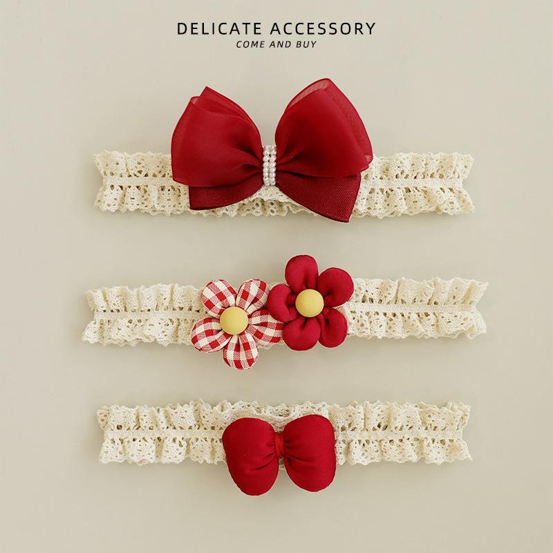 Baby Headbands Elastic Girl Hair Bands Newborn Infant Accessories Photography Props Headwear Princess Lace Florwers Bowknot  Fit for 0-24 Months