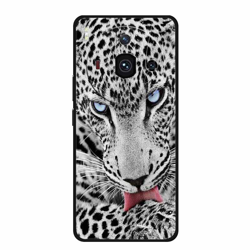 For Iphon 14 Luxury Phone Case Apple Iphone14 Pro Pro Max Plus Black TPU Soft Cover Silicone Shield Animal Lions Tiger Bunper