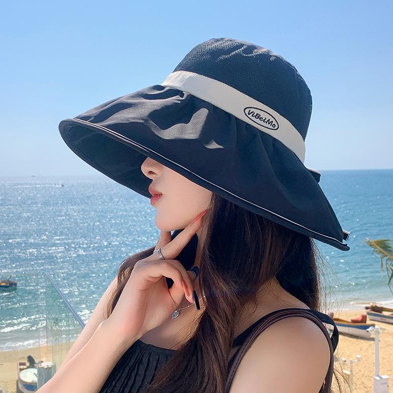 

Splicing fisherman s hat children s summer breathable versatile big eaves sun hat bow anti-ultraviolet basin hat 57-59 (colored glue)