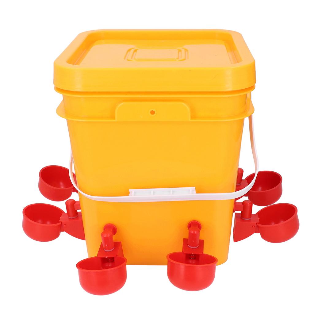 Automatic Chicken Waterer Set Plastic Large Capacity Poultry Waterer Dispenser with 8 Water Bowls for Chicken Bird Duck Goose