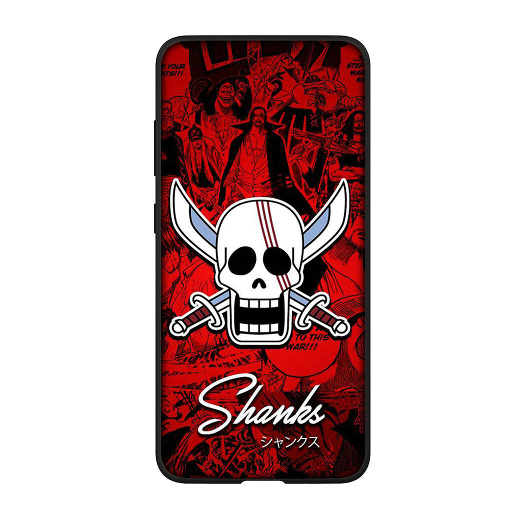 for Samsung Galaxy S25 S24 S23 iPhone 17 16 15 Xiaomi Redmi Note 14 13 12 Plus Pro Max A37 A57 Case Shanks Red Hair Luffy One Piece OPPO Huawei Cover