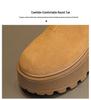 2024 Autumn/Winter Women's Thick-Soled Cow Suede Ankle Boots: Versatile, Height-Increasing, Warm Martin Style
