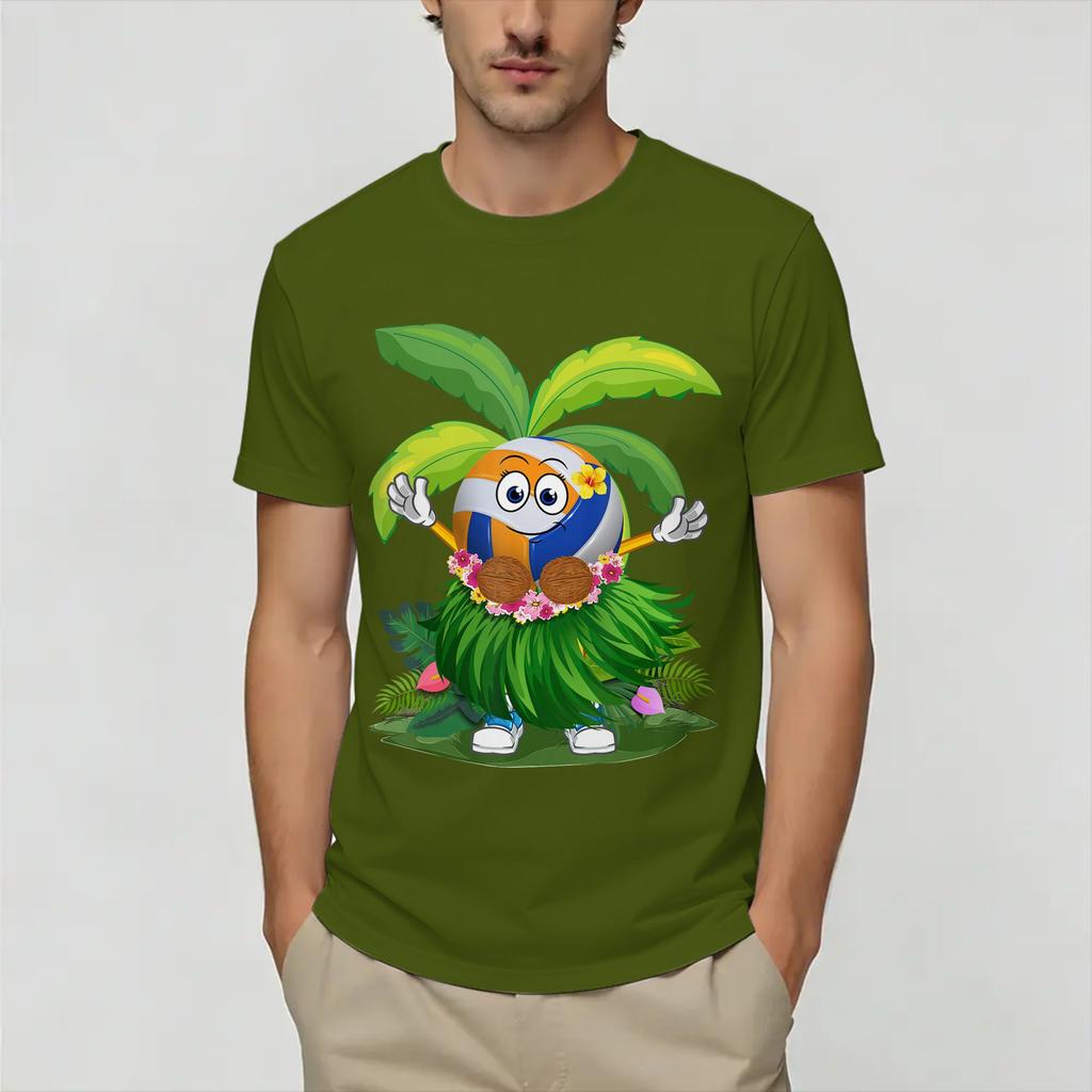Mine Seagull Funny Beach Volleyball TShirts for Unisex Casual Pure Cotton Tees Round Collar Short Sleeve T Shirts Big Size Tops