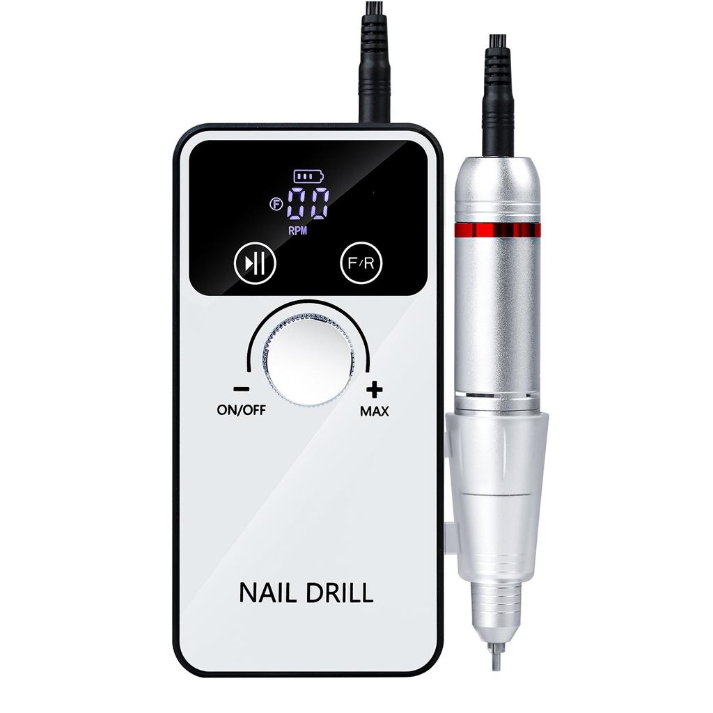 Electric Nail Drill Machine Set 45000RPM Nail Drill with Nail Drill Bits Low Noise Easy to Use Nail File Machine