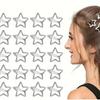 30pcs Star Thickened Square BB Clip, Water Droplet Clip, Metal Headpiece, Hair Accessory, Banger Hair Clip, BB Clip