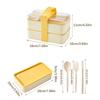 Plastic Bentos Container Leakproof Seal Compartmentalized Design Lunch Box Utensils Included for School Office Use
