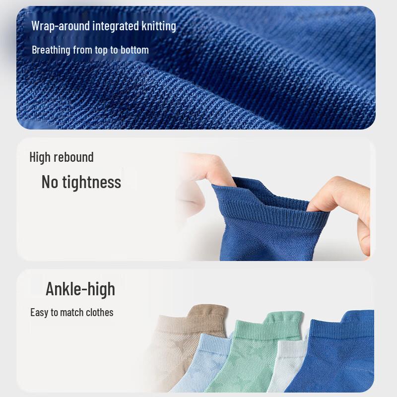 Balabala Children's Summer Mesh Sports Socks (5 Pairs)