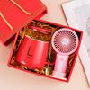Creative Ceramic Mug & Fan Gift Set
