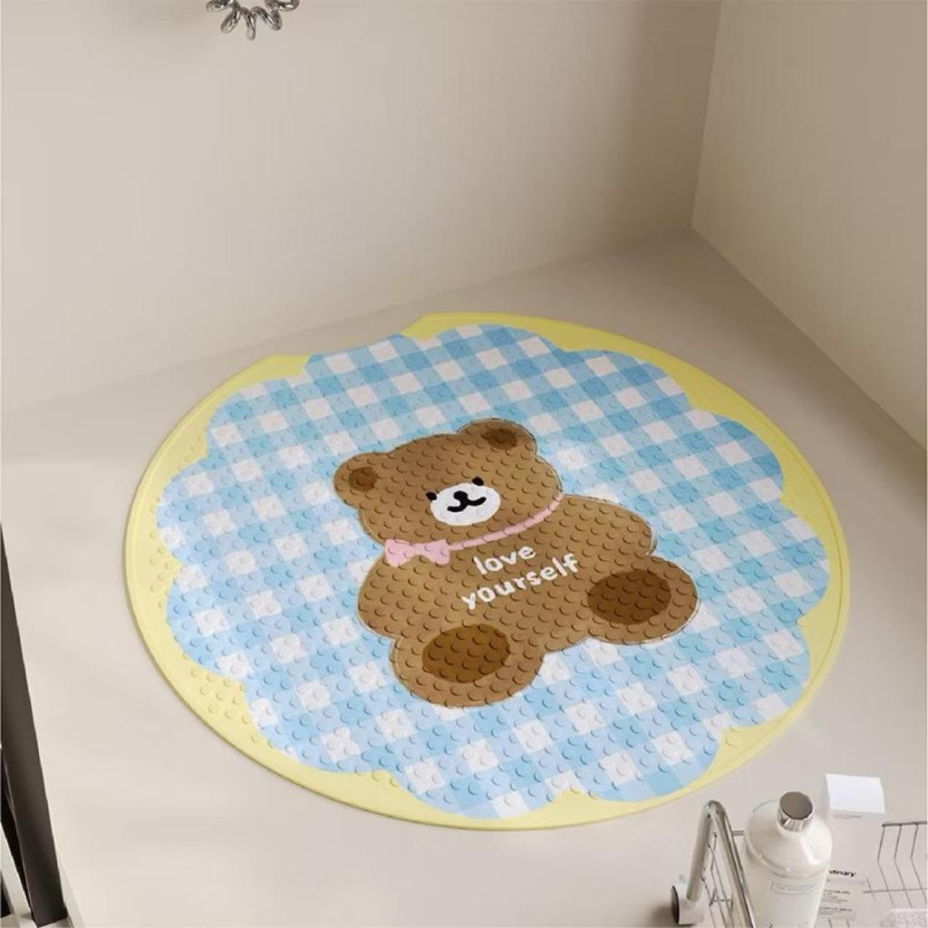Children's Non-slip Cartoon Bathroom Mat with Suction Cups