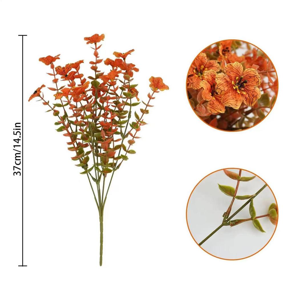 Fall Flowers Autumn Simulation Flower 10 Pieces Simulation Plants Decor For Kitchen Bedroom Dining Porch Outdoor Balcony Patio
