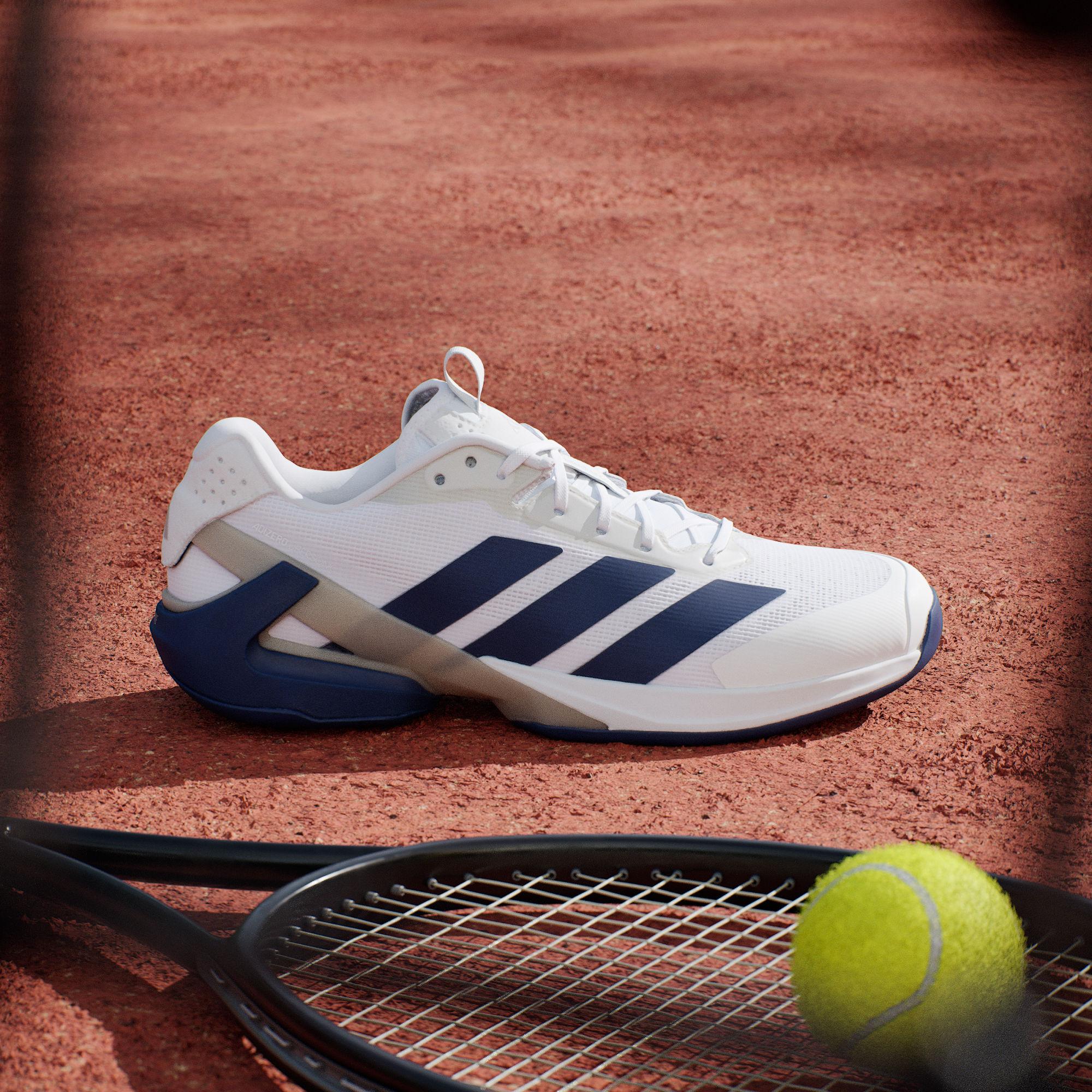 Adidas Adizero Ubersonic 5 Low top Tennis Shoes Men s White 40.5