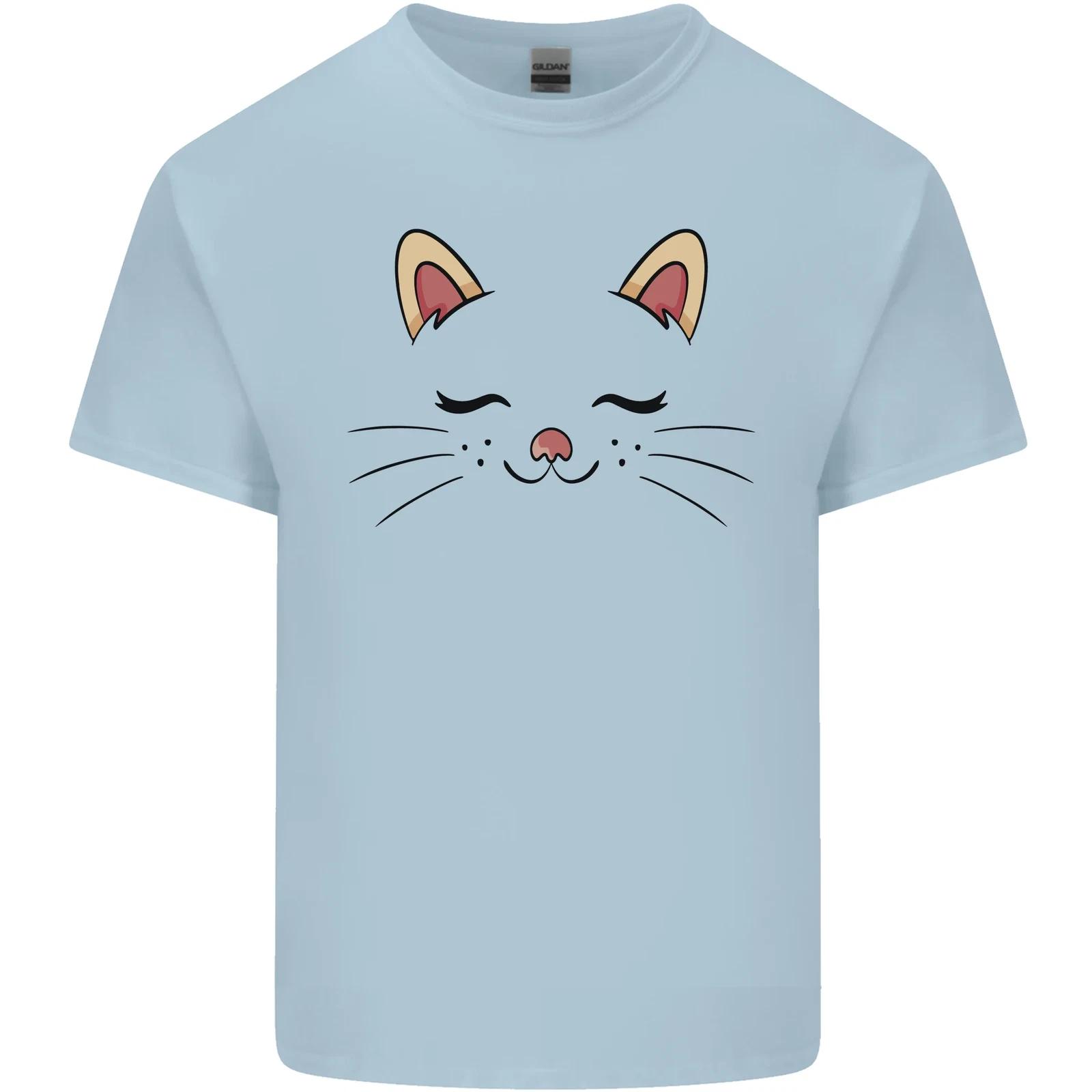 Cute Cat Face Kids T-Shirt Childrens L
