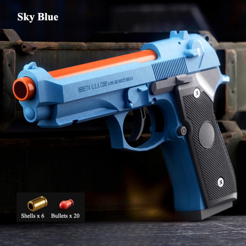 Sig17/Usp Shell Soft Bullet Toy Gun Outdoor Sports Shooting Game Education Pistol Gun Model Kids Birthday Gift