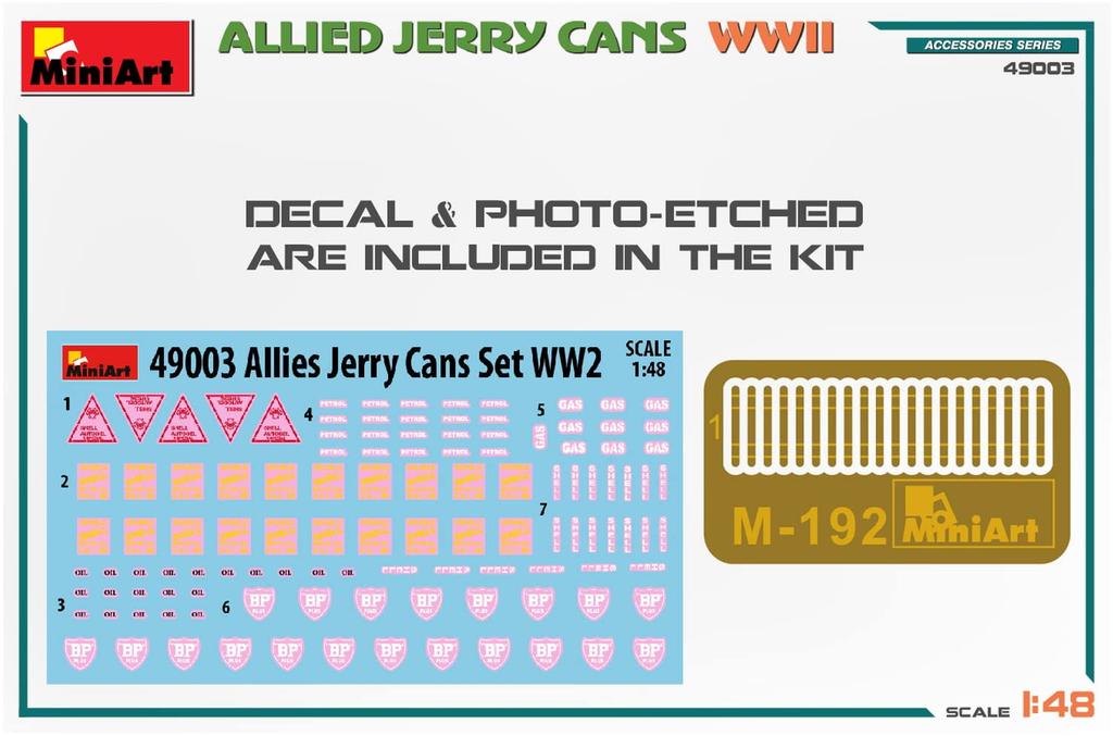 Miniart 1/48 Scale World War II Allied Jerry Can Plastic Model MA49003