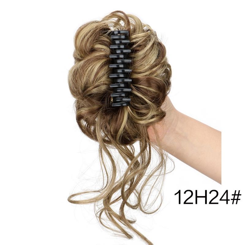 Synthetic Fluffy Short Ponytail Claw Clip Wig Ponytail Extensions Curly Ponytail Ladies Hair Clip for Women