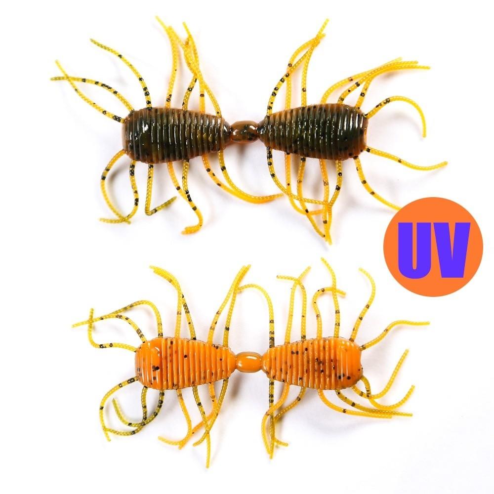 8pcs Silicone Material Fishing Artificial Lures 51mm Length Silicone Baits  For Pike Fishing