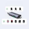 Ugreen CM185 Dual-Port USB-A/C 3.0 Card Reader for SD & microSD - Gray