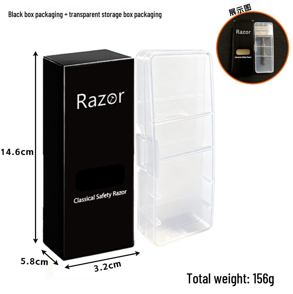 Pure Copper Handle Double-Sided Old-Fashioned Manual Razor for Men