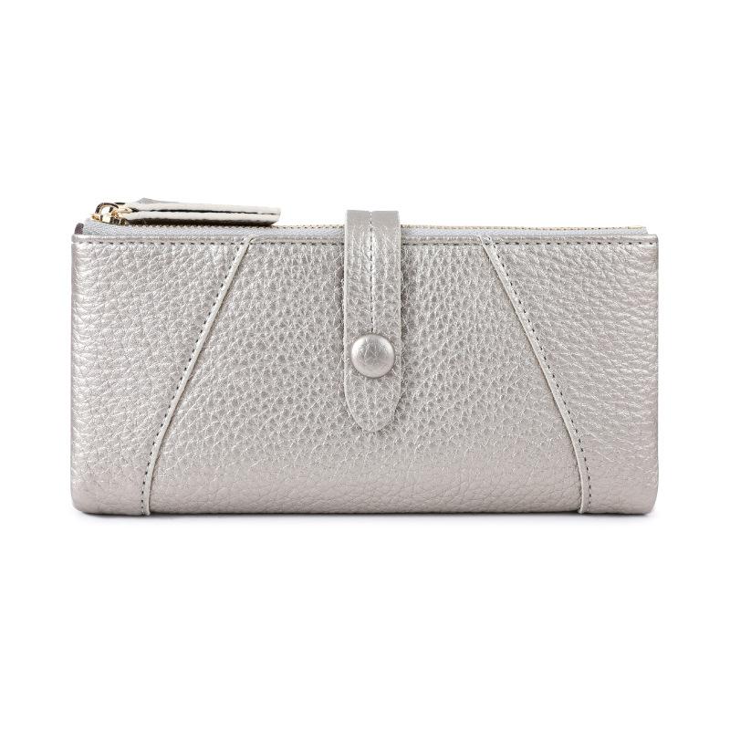 Damski miękki skórzany długi portfel kopertówka etui na monety karty