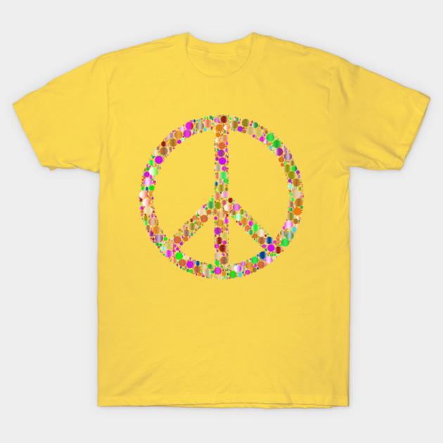 New Fashion Men T Shirt Limited Edition Exclusive Colorful Circles Peace S Print Short Sleeve Tops Tees Casual