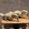 Antique Copper Small Duck Figurines Ornaments Handmade Brass Animal Crafts Tea Table Pet Home Decor Accessories Desk Decorations