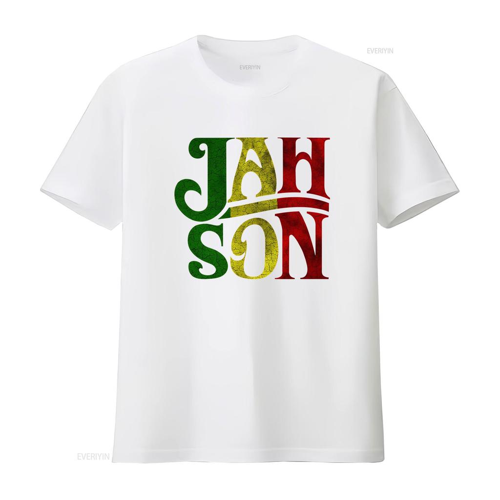 Jah Son T Shirt Rasta Rastafari Babylon Irie Ska Reggae Jamaica Africa Ethiopia Print Vintage Unisex Homme Versatile