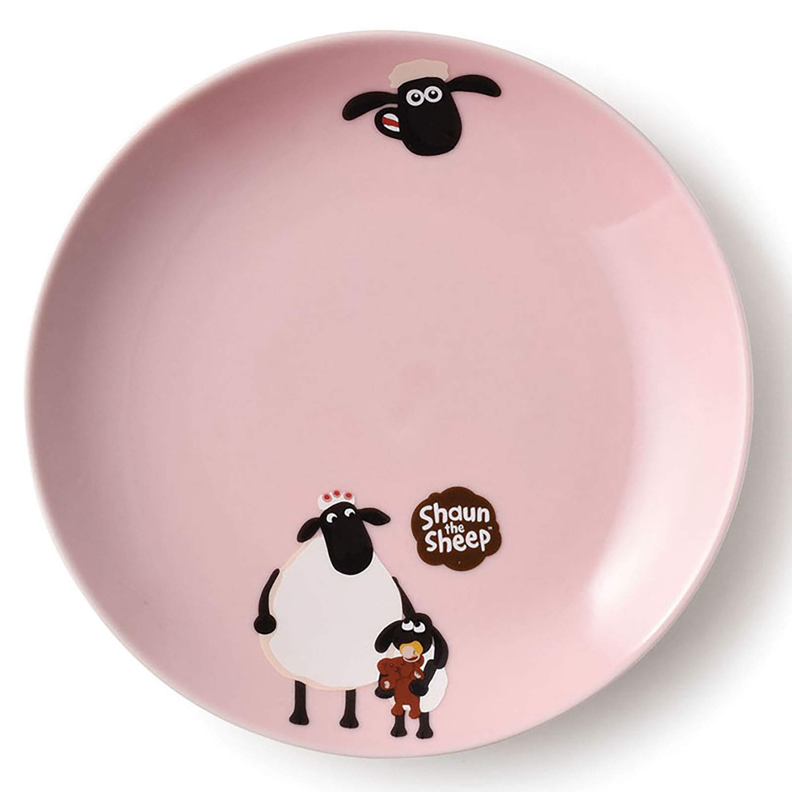 

Aito Shaun the Sheep Plate, Timmy & Mummy, Approx. 17cm, Mino Ware, Made in Japan, 245015