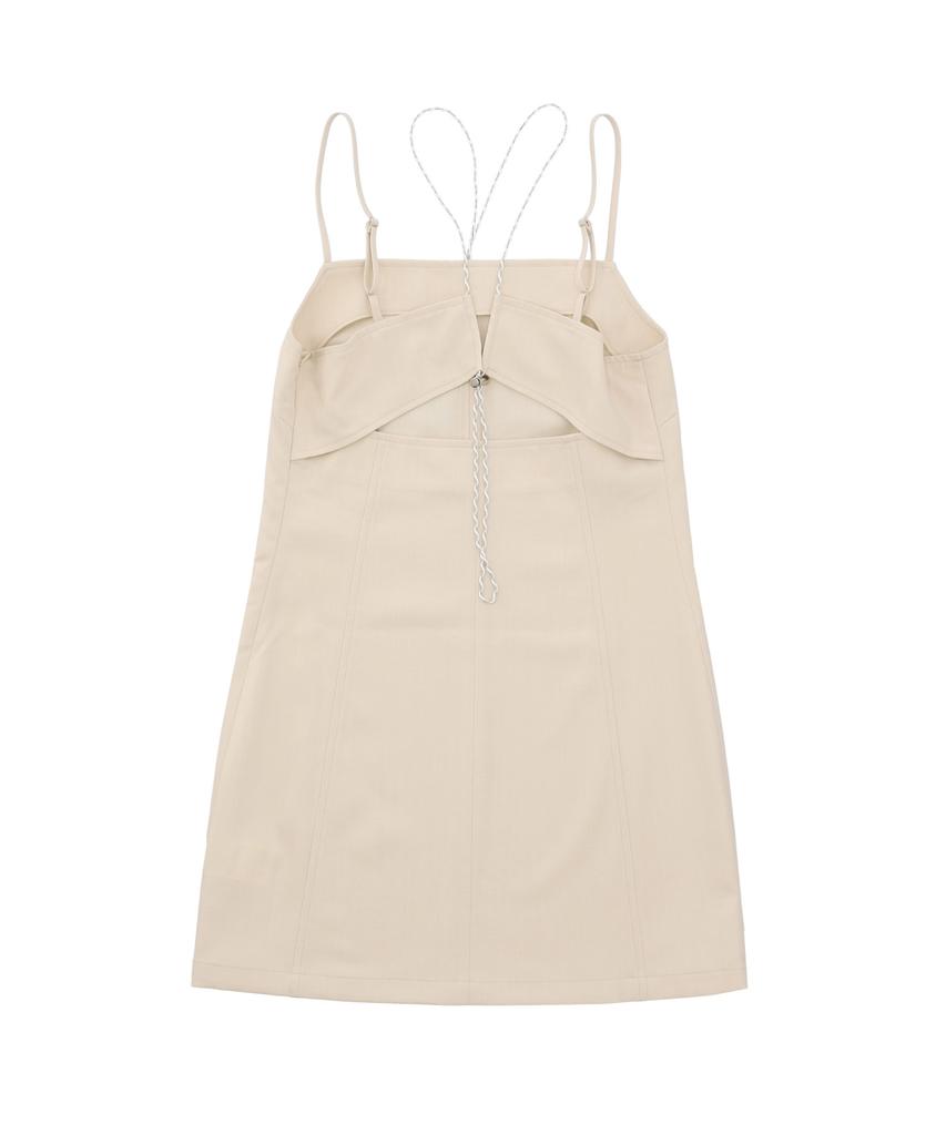 Deliscent Back String Dress [Beige]