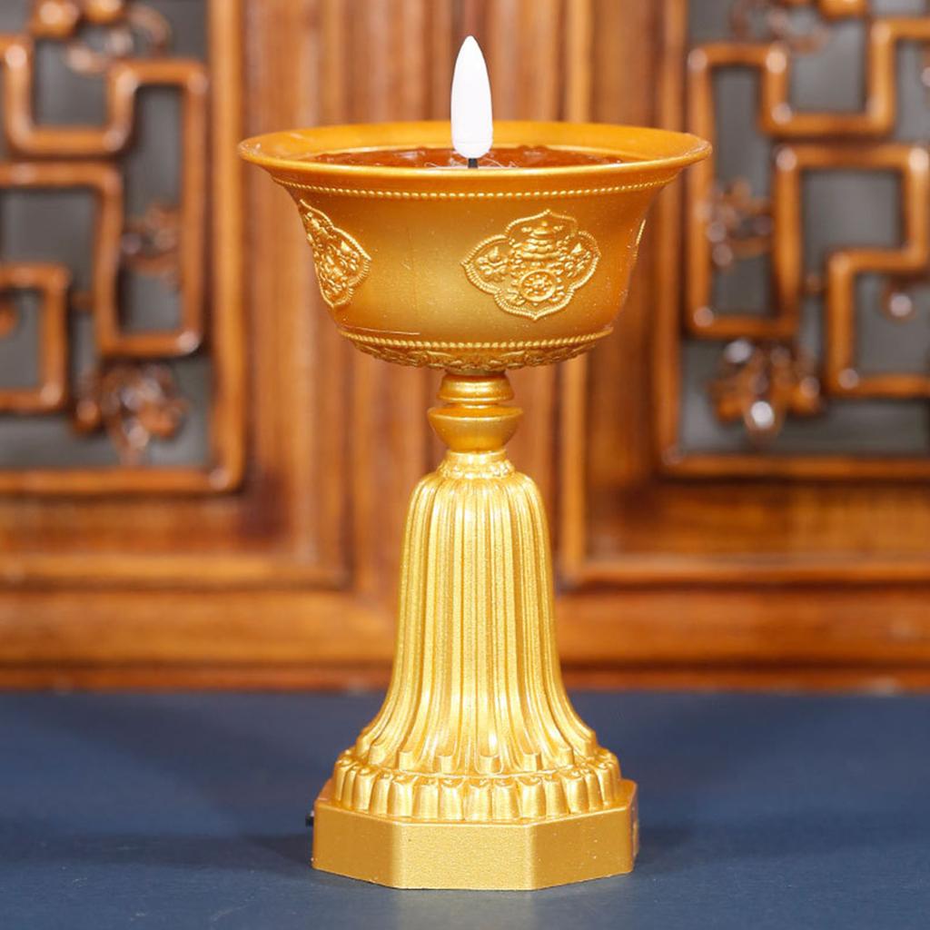 LED Elektronische Butterlampe, wiederaufladbar, flammenloses Andachts-Gebetslicht für die Dekoration zu Hause und im Tempel