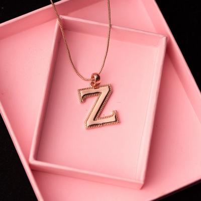 Estelle - Rose Gold Plated Z Pendant