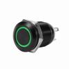 Auto 12mm LED-Licht Momentaner Druckschalter Kippschalter Schwarzes Gehäuse 2A