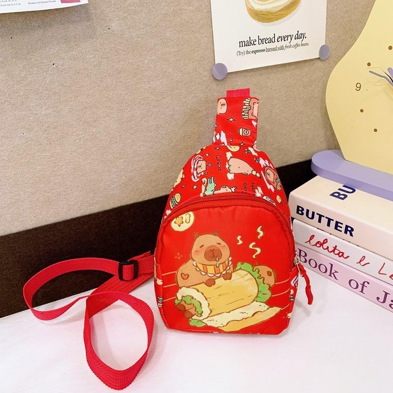 Toddler Cartoon Unisex Capybara Crossbody Bag Fun Design Daily Travel School
