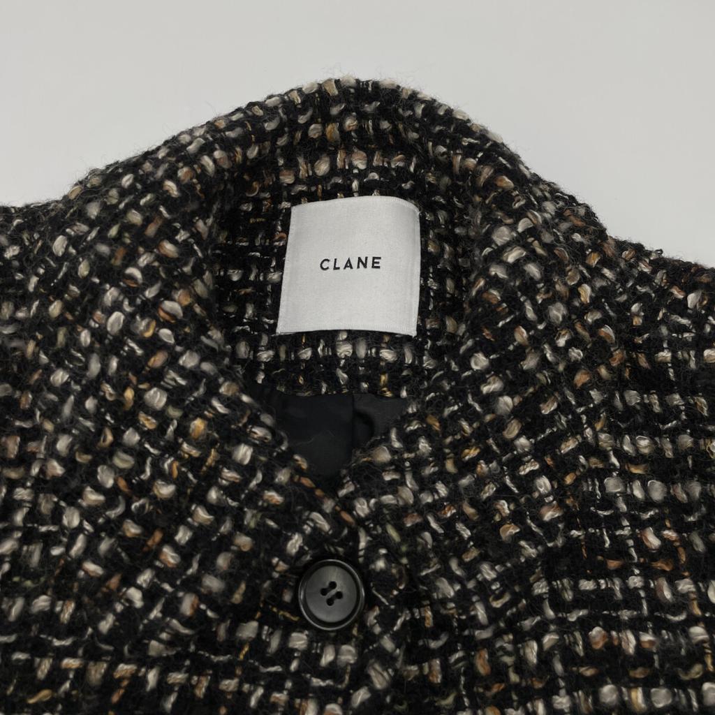 CLANE Schwarze Tweedjacke mit Puffärmeln Jacke 2 schwarz Gebraucht