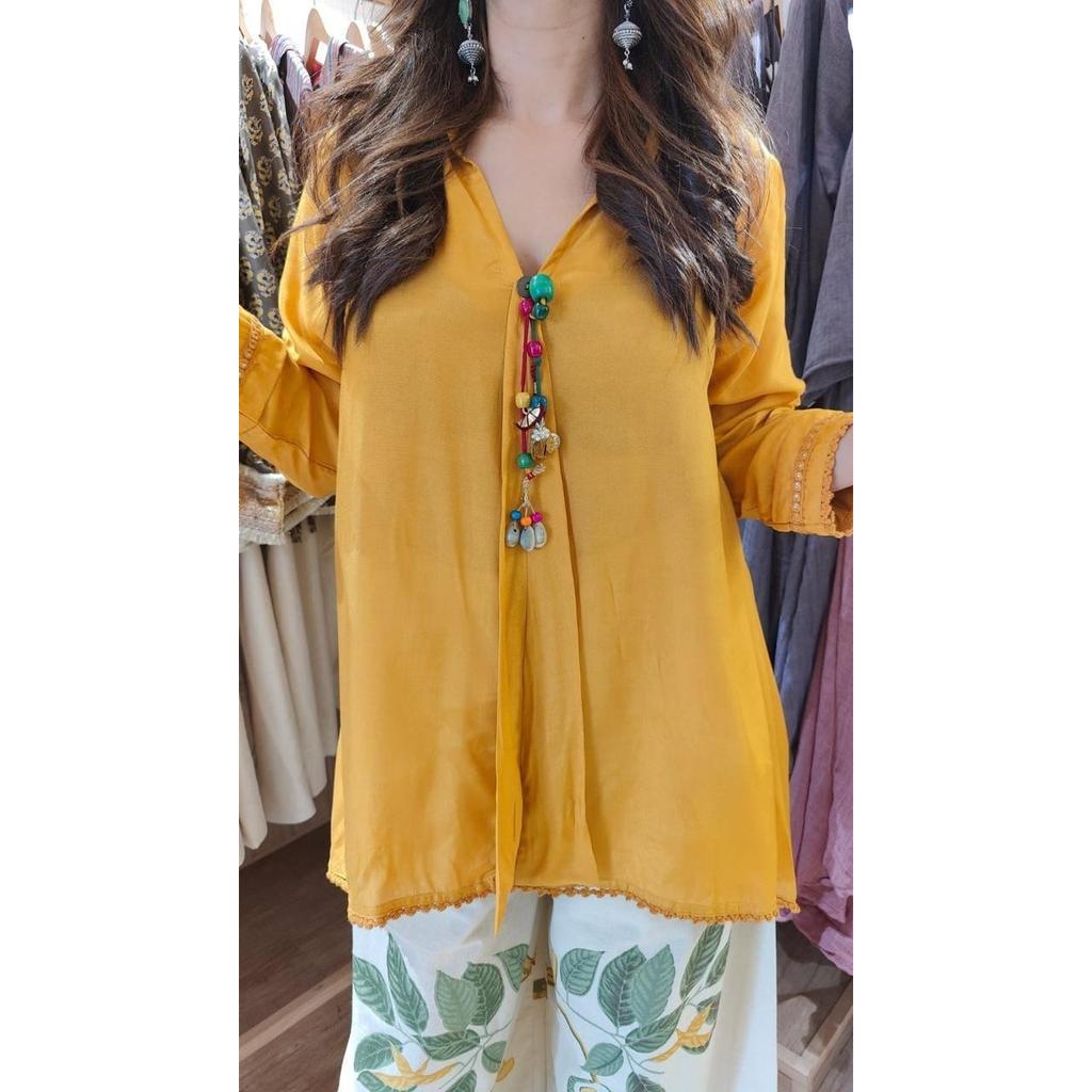 Women Office Wear Cotton Kurti Palazzo Set Indian Designer Ethnic Top Cord Set