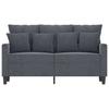 2 Seater Sofa Dark Grey 120 Cm Velvet