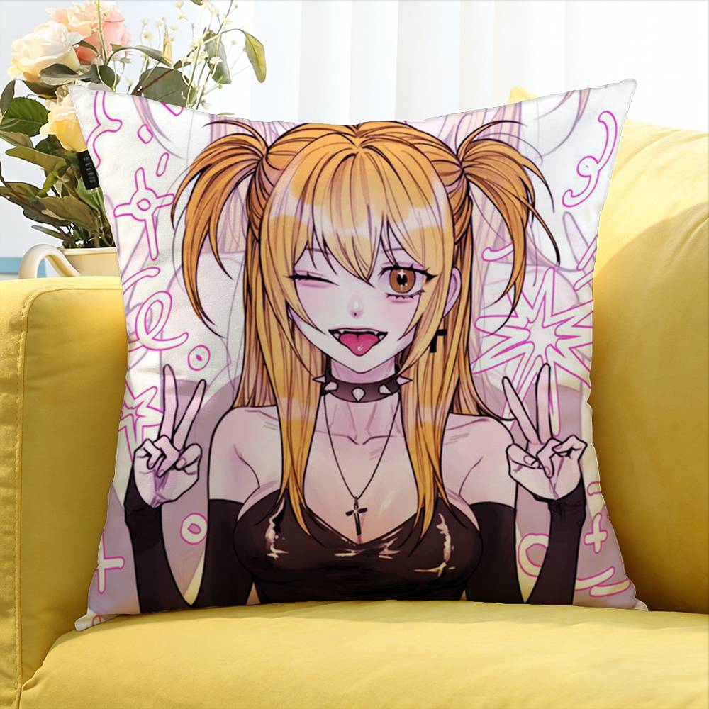 Misa Amane Comic Character World Various Sizes Square Pillow Case For Car Home Bedchamber Decor