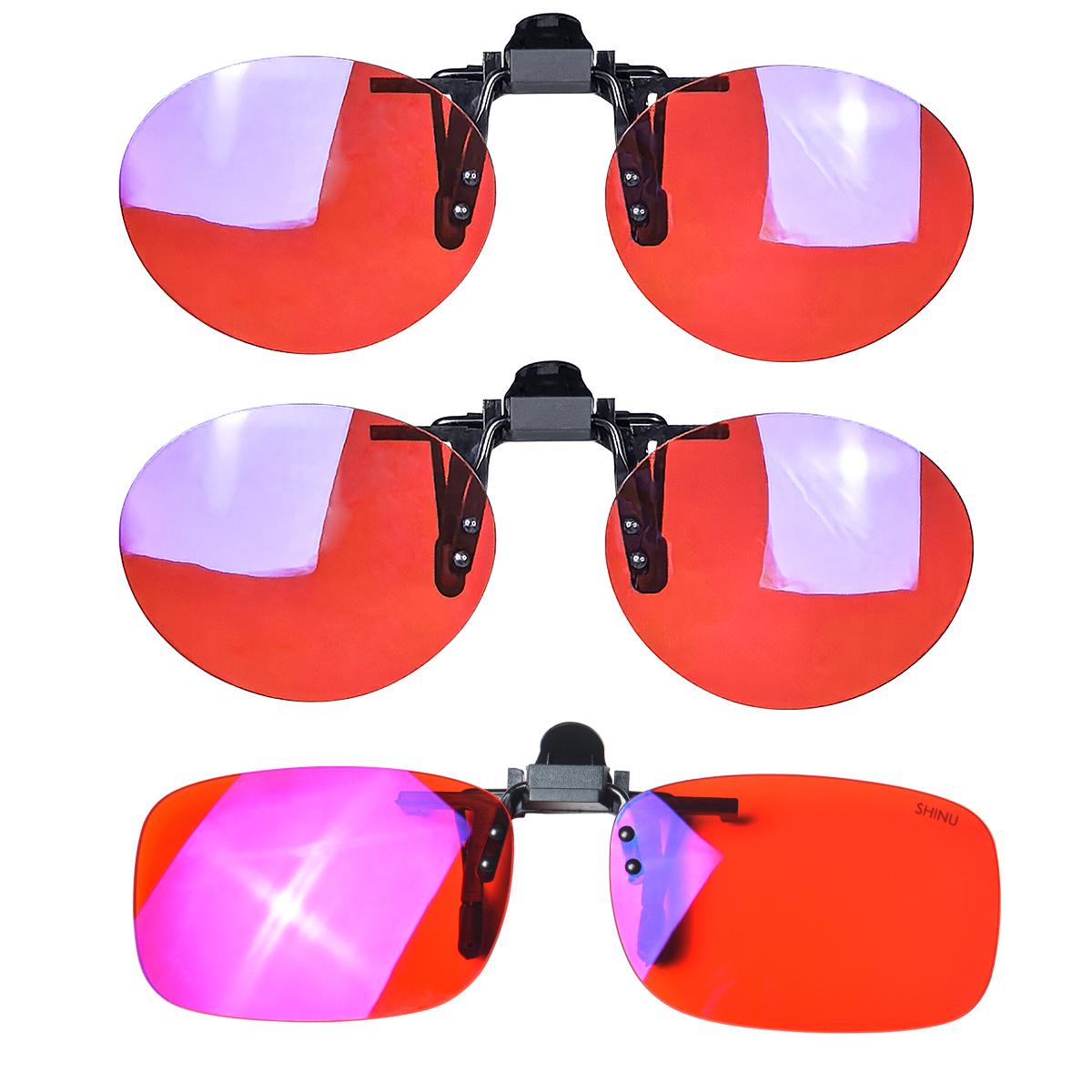 

Red Lens Clip on Better Sleep Anti Blue Light ClipOn Orange Lens Clip on Night Vision Yellow Lens Clip on Cut Blue Light