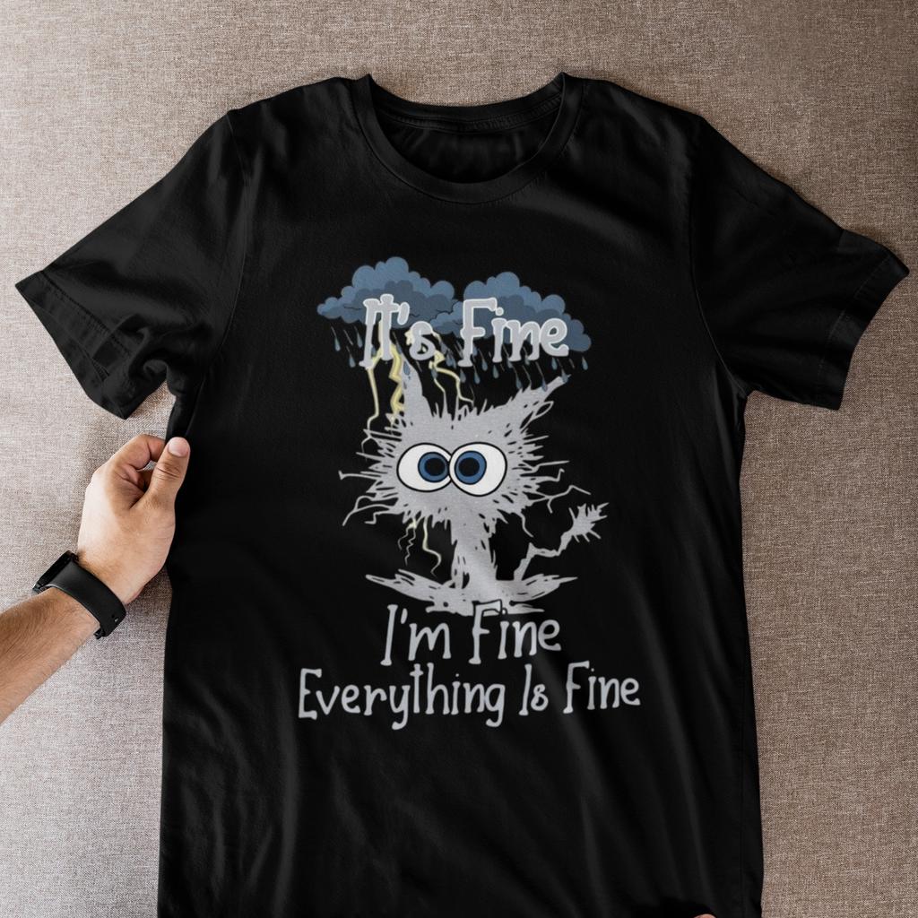 Funny Gremlin Tee It's Fine I'm Fine Everything Is Fine Meme Shirt