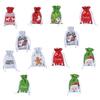 12Pcs Gift Christmas Plastic Drawstring C Y Wrapping Drawstring Bags Bags Xmas Gift Containers Storage Pouches