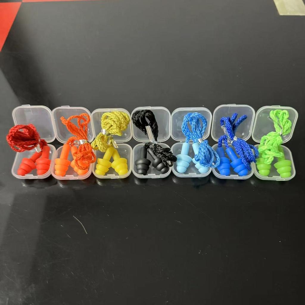 Corded Silicone Earplugs for Noise Reduction, Adult Soundproof TPE with Christmas Tree Design