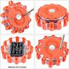 3PCS LED Road Flare Emergency Lights Roadside Safety Beacon Disc Flashing Warning Flare Kit With Magnetic Base Storage Bags