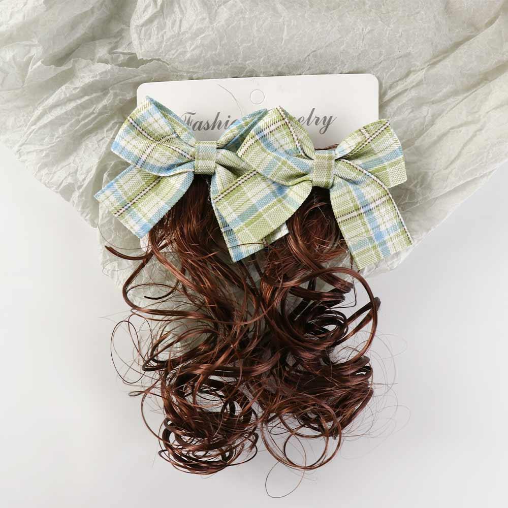 Cute Kids Headwear Sweet Children's Bow Wig Bowknot Hairclip Baby Wig Hairpin Hair Accessories
