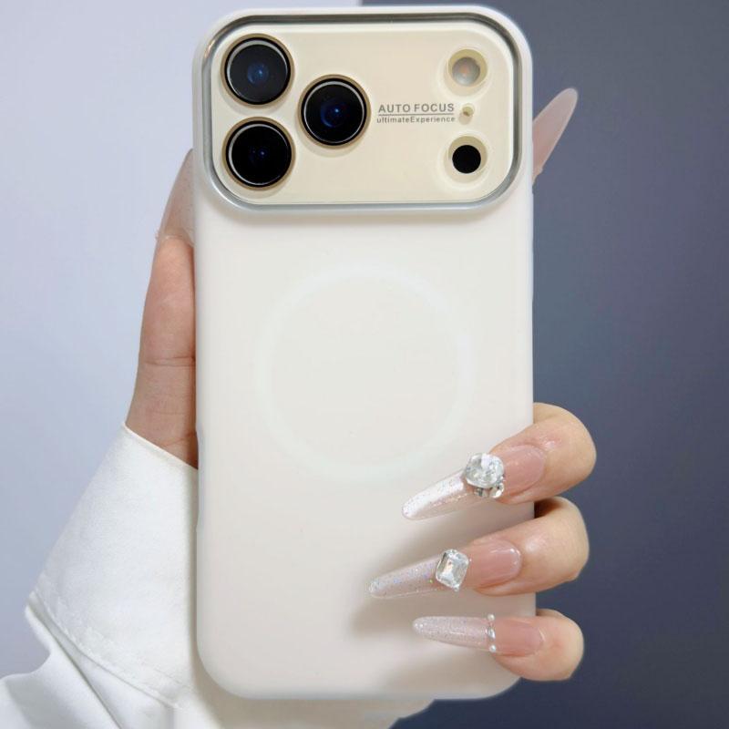 

Large Window Jelly Matte Magnetic for Magsafe Case for iPhone 17 16 15 14 Pro Max Wireless Charge Candy Defender Cover iPhone17 Pro