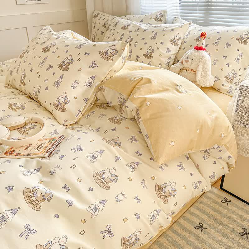 Red Bean Class A Pure Cotton 3-Piece Bedding Set for Dorms