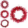 Prachtige Rode Bes Decoratieve Krans Voor Kerst Feestelijke Huisdecoratie 30cm 35cm 40cm