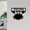 Metal Crab Wall Decor Handmade Custom Address Sign Outdoor Gift