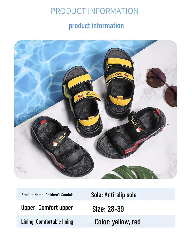 Sommer 2025 Jungen rutschfeste Sportsandalen: Weiche Sohle, Leichte Strand-Flip-Flops für Kinder