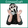 Ornament Resin Luminous Pink Screaming Ghost Face For Halloween Decor Event